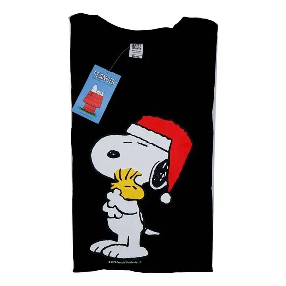 Brief Insanity Shirts Tops Snoopy Santa Hat Woodstock Boys